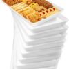 4 pcs Serving Tray for Entertaining, Grilling BBQ Accessories, Serving Platters for Snacks, Fruit, Reusable Plastic Trays for Serving Food and Pantry Organization in Kitchen & for Parties