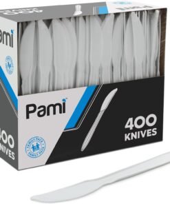 Medium-Weight Disposable Plastic Forks [400-Pack] - Bulk White Plastic Silverware For Parties, Weddings, Catering Food Stands, Takeaway Orders & More- Sturdy Single-Use Partyware Forks